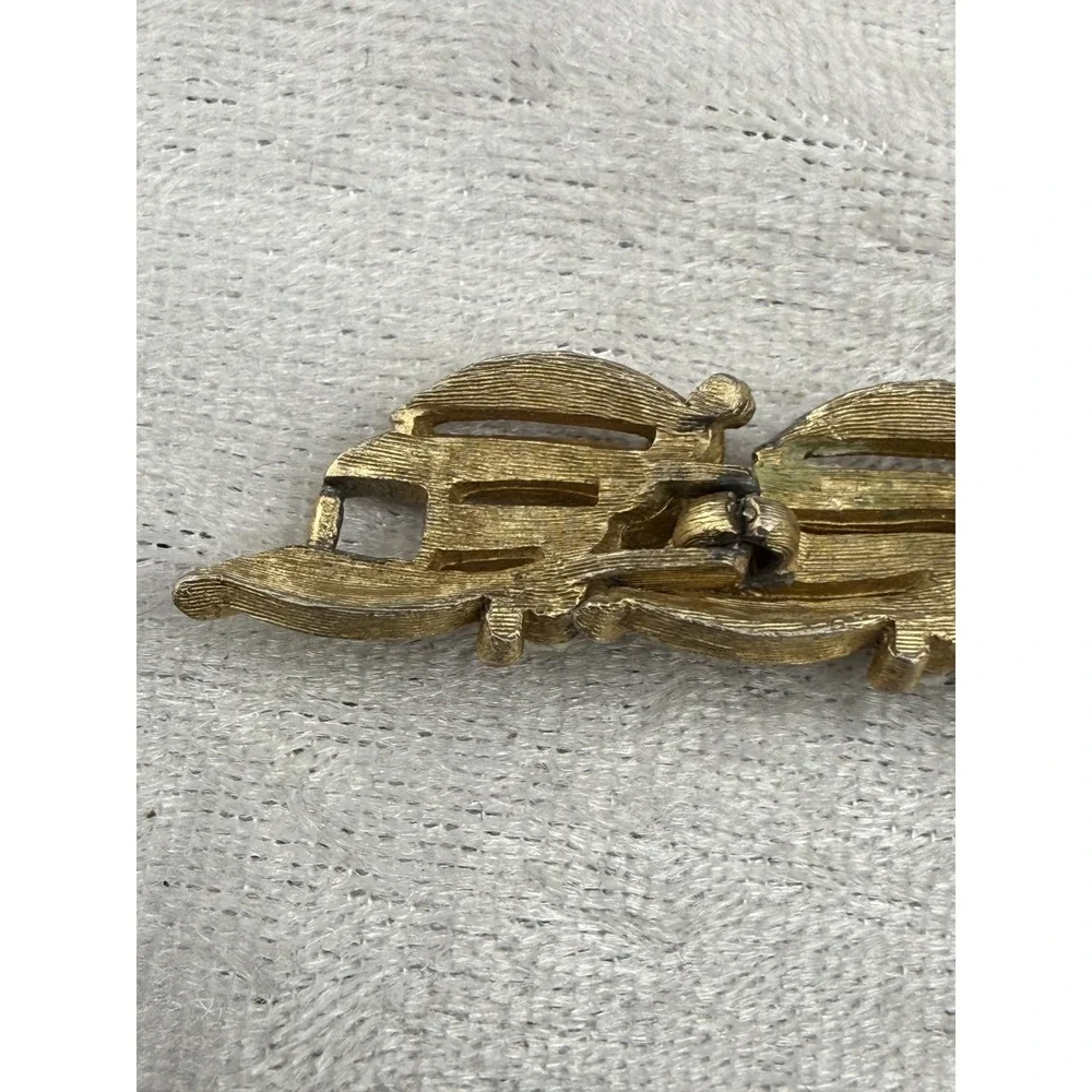 Vintage Trifari Bracelet‎ Faux Pearls Gold Tone 7